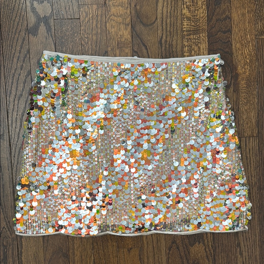 Umgee Shimmering Sequin Mini Skirt
